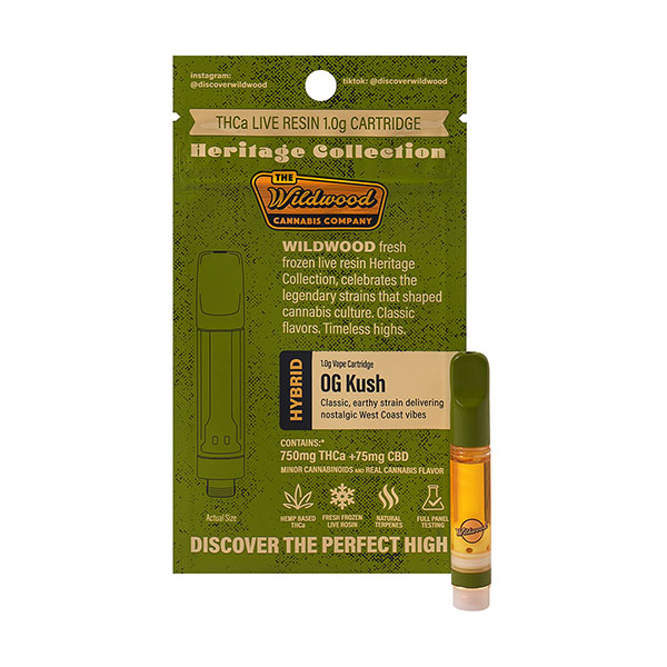 wildwood heritage collection thca live resin 1g cartridge og kush wildwood heritage collection thca live resin 1g cartridge og kush